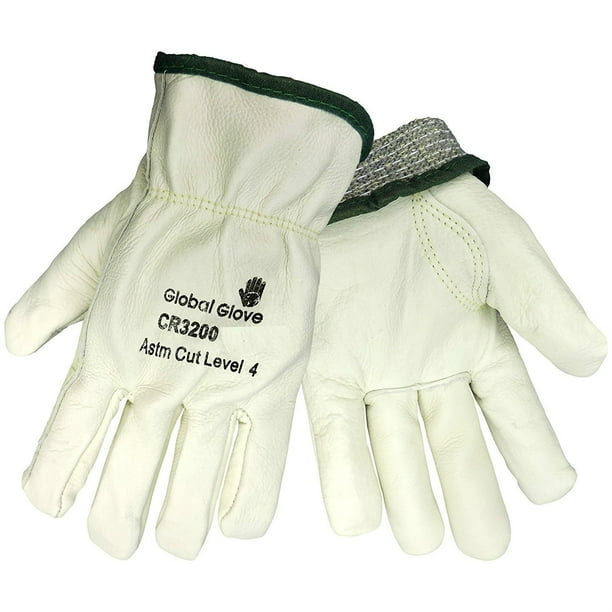 Global Glove CR3200 Leather Premium Grade Cut Resistant Industrial Work