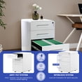 thumbnail image 2 of ModFusion 3-Drawer Locking Filing Cabinet – Metal Storage with Anti-Tilt Design for Hanging Files, Letter, Legal & A4 Sizes, White, 2 of 10