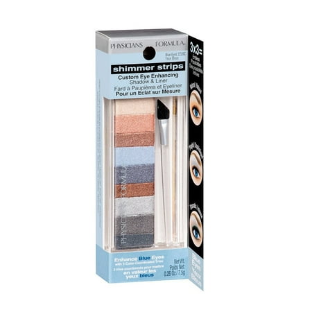 Physicians Formula Shimmer Strips Blue Eyes Custom Eye Enhancing Shadow & Liner 0.26 oz. Package