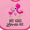 thumbnail image 4 of Inktastic My Gigi Loves Me with Two Flamingos Boys or Girls Baby Bib, 4 of 4