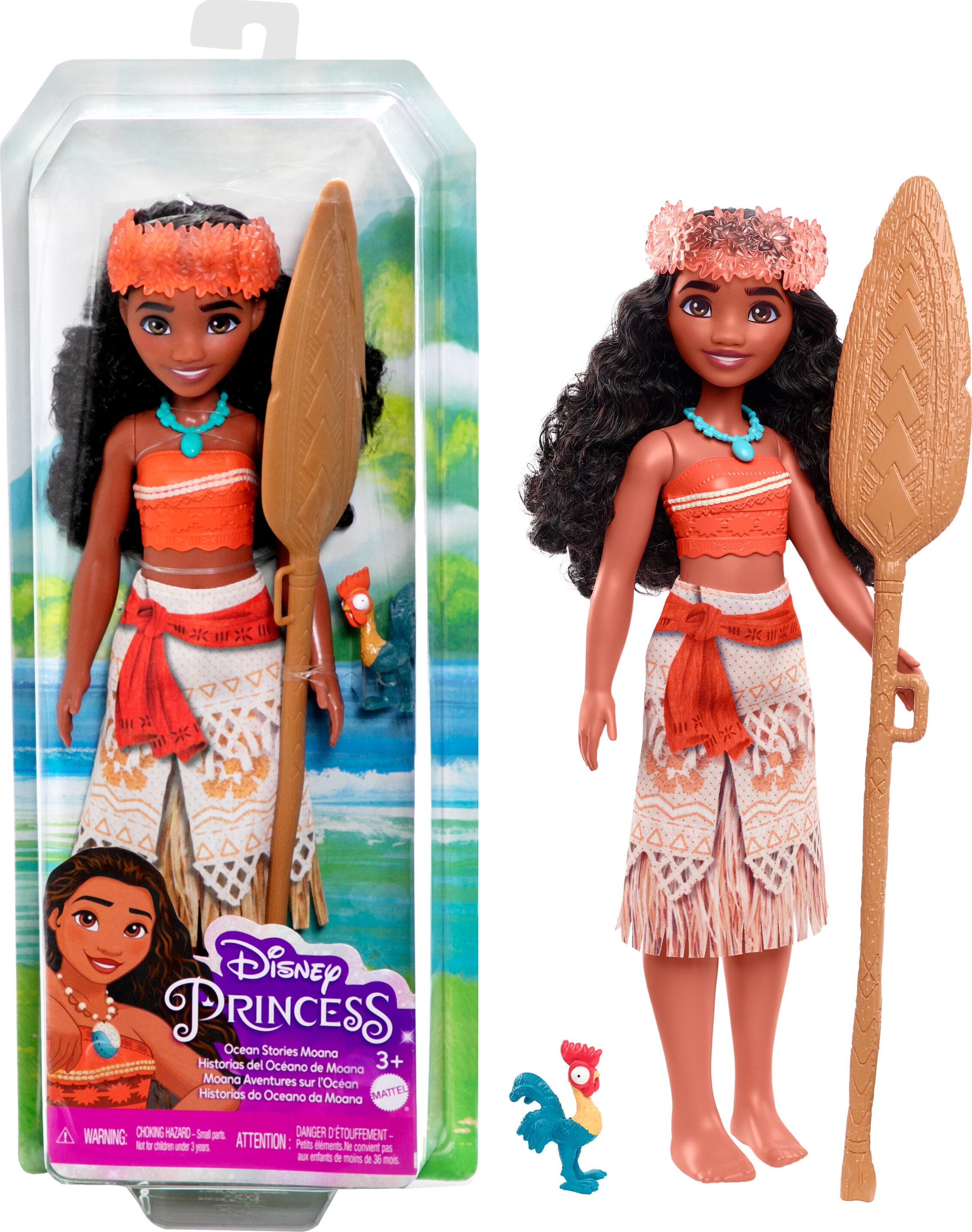 Disney Princess Moana Fashion Doll, Character Friend and 3 Accessories ...