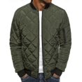 thumbnail image 1 of Mens Jackets Quilted Padded Coat Bomber Jacket Outerwear Tops, 1 of 2