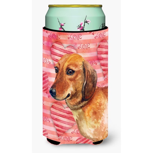 ""Caroline's Treasures Dachshund Love Abrazadera decorativa para latas Tall Boy Multicolor""