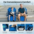 thumbnail image 2 of Foldable Stadium Seat Portable Folding Stadium Chairs Padded Bleacher Seat Cushion Bleacher Chair with Armrest and Cup Holder, 2 of 16