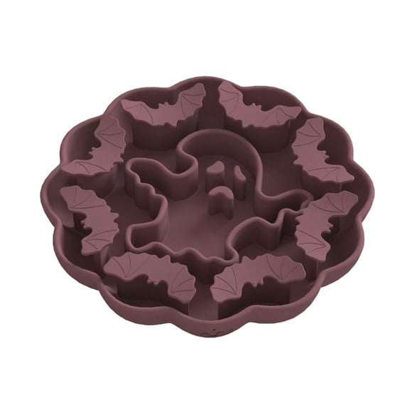 COM1950s Dog Food Bowls, Dog Bowls Medium Sized Dog, Halloween Pet Silicone Slow Food Dog Bowl Food Grade Dog Food Utensils Rice Bowl with Suction Cup Dog Food Utensils, Raised Dog Bowl
