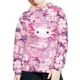 thumbnail image 3 of DISNIMO Axolotl Hoodies for Girls Kids Cherry Blossom Hoodies with Designs Matching Hoodies Boy and Girl Hooded Sweatshirt Boys 8-10 Pullover Hoodie Sweatshirts Children Fall Wear, 3 of 7