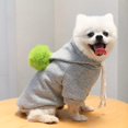 thumbnail image 3 of Sudadera con capucha para perro Abrigo de invierno para perro Ropa para mascotas Chaleco cálido para cachorros Chaqueta de algodón para perro Suéter para mascotas XL gris, 3 of 5