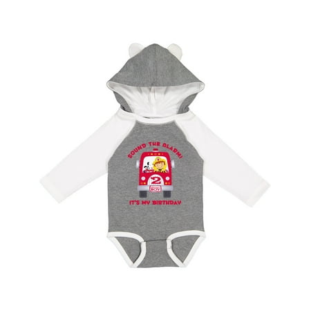 

Inktastic Fire Truck 2nd Birthday Boy Gift Baby Boy Long Sleeve Bodysuit