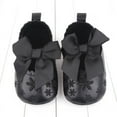 thumbnail image 4 of Uccdo Baby Girls Bowknot Princess Shoes Newborn Non-slip Flat Crib Shoes First Walkers 0-12M, 4 of 7