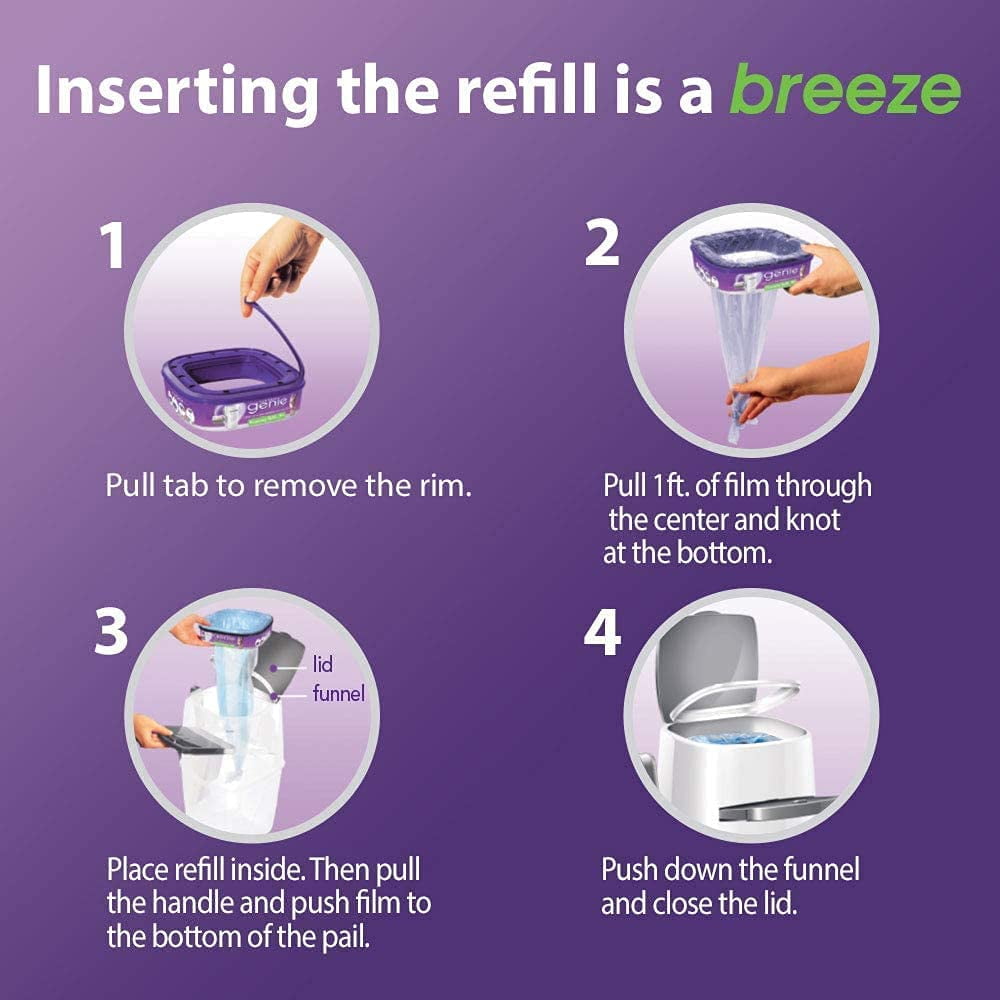 Litter Genie Kitty Cat Litter Disposal System with Odor Lock Technology 1 Pack Refill Walmart