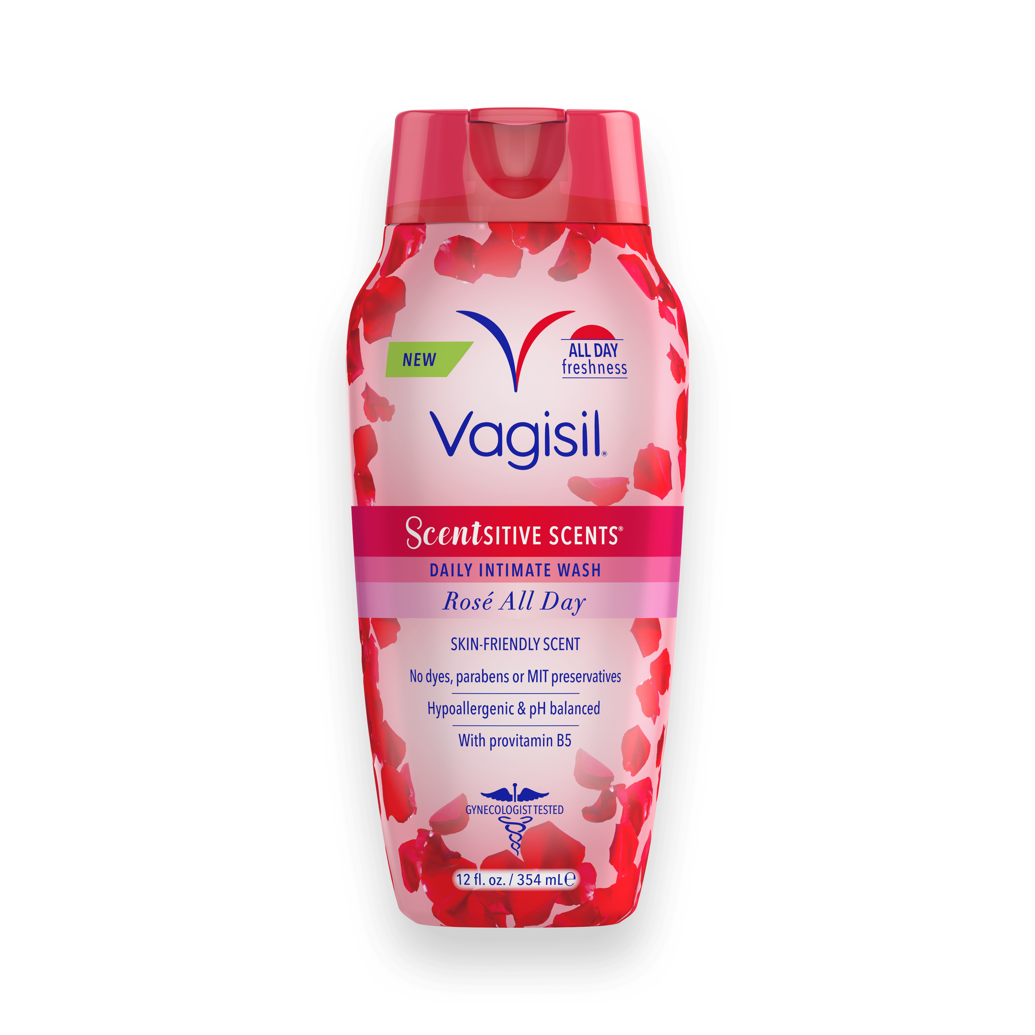 Vagisil Scentsitive Scents Femanine Wash, Rose All Day Scent, 12 oz, 1 Pack