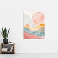 thumbnail image 4 of Artery8 Abstract Yorkshire Dales Park Sunset Watercolour Living Room Extra Large XL Wall Art Poster Print, 4 of 5