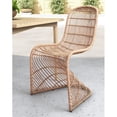 thumbnail image 2 of Pemberly Row 17.5" Modern Rattan & Steel Chair in Natural (Set of 2), 2 of 8