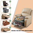 thumbnail image 6 of Kuiaobaty Aztec Sunflower Print Reclining Sofa Cover 24 x 38 Inches, Highland Cow Print Armless Seat Cushion Slipcover, Non Slip Quilted Furniture Protector Fit Most Recliners, 6 of 7