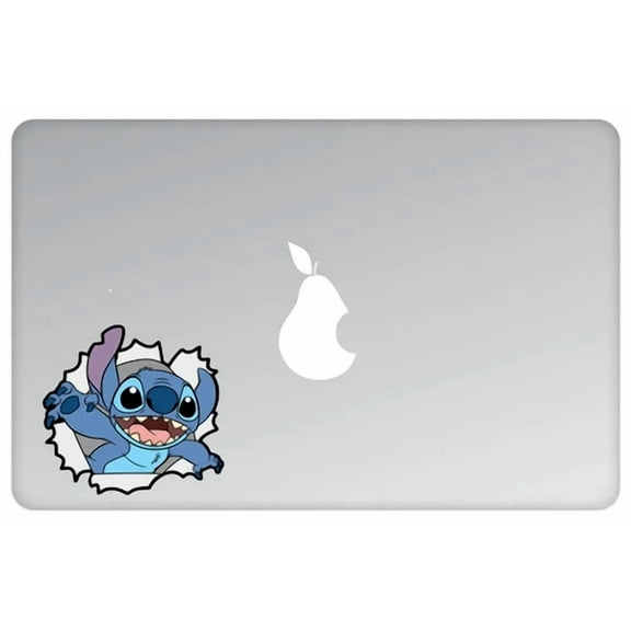 Funny Cute Stitch Going Through Wall Window Car Laptop Wall Decal Sticker