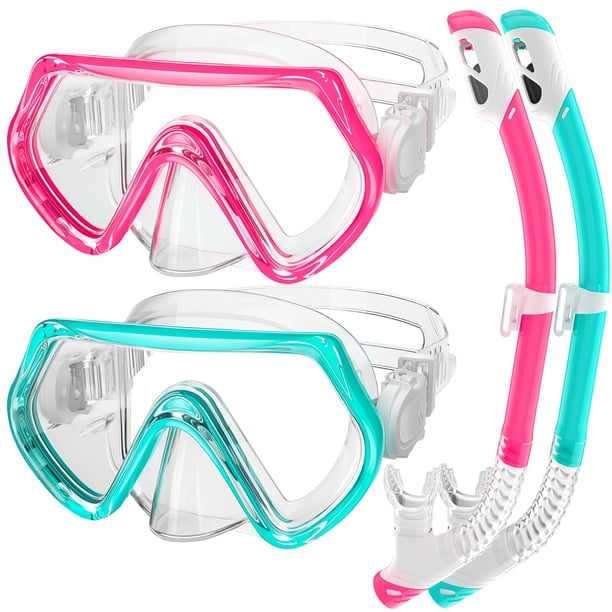 Set de Snorkel ZipAura para Niños de 3 a 14 Años con Máscara de Buceo y Tubo de Respiración