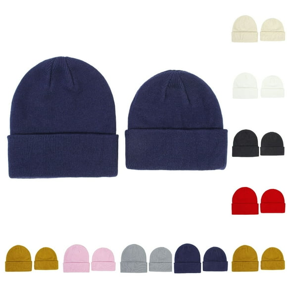 Zwiiyzr 0-6Y Baby Boys Girls Beanies Toddler Beanie Kids Winter Hats Children Knit Warm Caps Pink