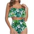 thumbnail image 2 of Pisexur Tankini Swimsuits for Women Tummy Control Two Piece Bathing Suits Ruffled Flounce Tankini Top with High Waisted Bottom Bikini Set, 2 of 6
