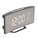 thumbnail image 5 of Reloj digital LED con 3 niveles de brillo, función de repetición, USB, alimentado por batería, despertador electrónico con espejo y pantalla de temperatura y humedad, luz blanca, 5 of 10