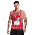 thumbnail image 1 of Hombre Camiseta Papá Noel Estampados Gráficos Cuello Barco Estampado 3D Al aire libre Navidad Manga Corta Estampado Ropa Deportes Casual, 1 of 4
