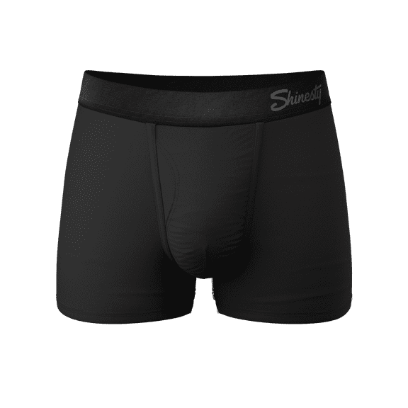 The Threat Level Midnight - Shinesty Black Ball Hammock Pouch Trunks Underwear Medium