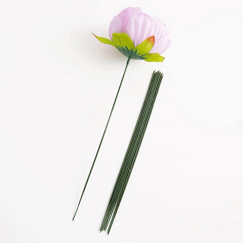 HAKIDZEL Floral Rods for Party Dark Green 100Pcs 9.8in