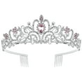 thumbnail image 1 of Rhinestone Crystal Tiara-Wedding Bridal Prom Birthday Pegeant Prinecess Crown, 1 of 6
