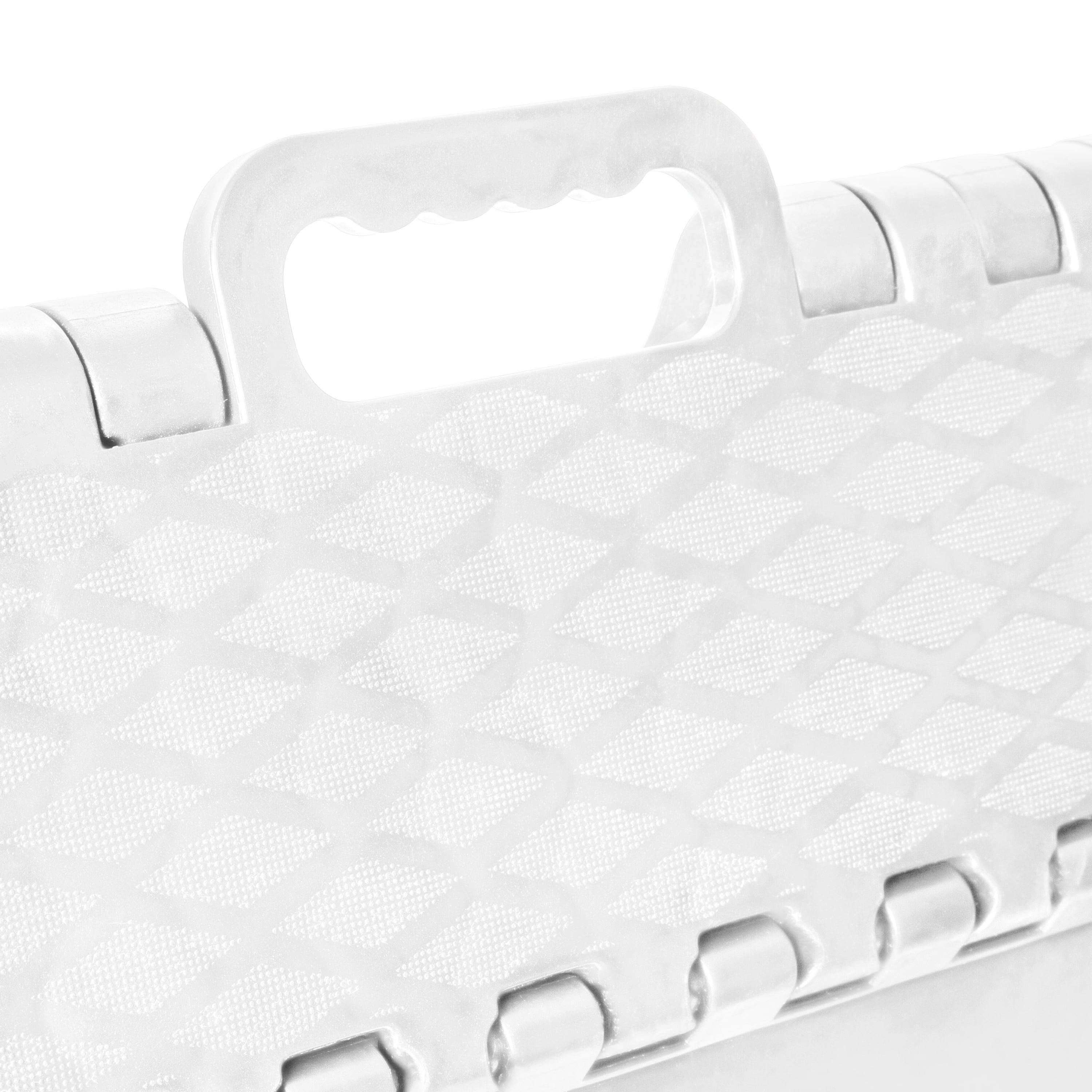 Simplify 12" Plastic Folding Single Step Stool in White