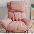 thumbnail image 6 of Aukfa Upholstered Rocking Chaise Lounge Chair for Home Office, Velvet, Pink, 6 of 10