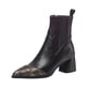 thumbnail image 1 of NECHOLOGY Botas Mujer Adulto Femenino Zapatos Botines mujer Botas versátiles de moda con cremallera lateral de cuero de tacón grueso de lana de otoño e invierno para mujer (Black, 8.5), 1 of 7