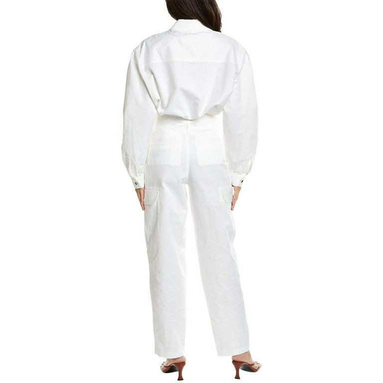 IRO womens Touza Linen Blend Jumpsuit 34 White