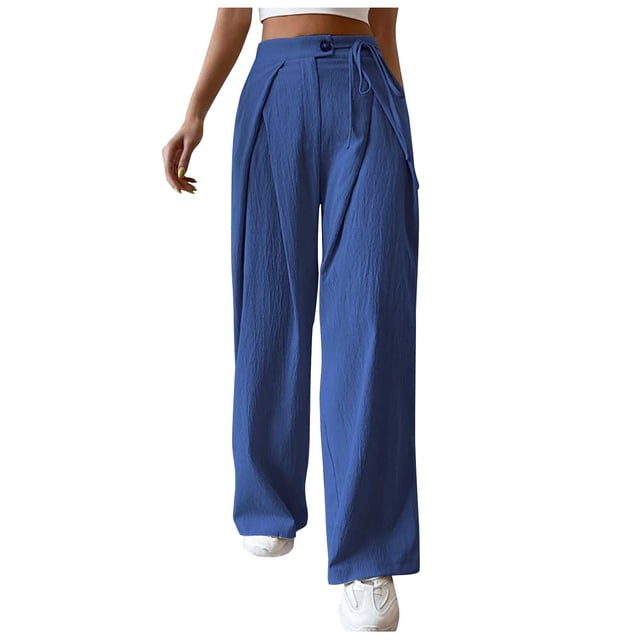Womens Wide Leg Pants Womens High Waisted Lace Up Straight Leg Wide Leg Pants Womens High Waisted Pants High Waisted Pants for Women High Waisted Wide Leg Pants for Women