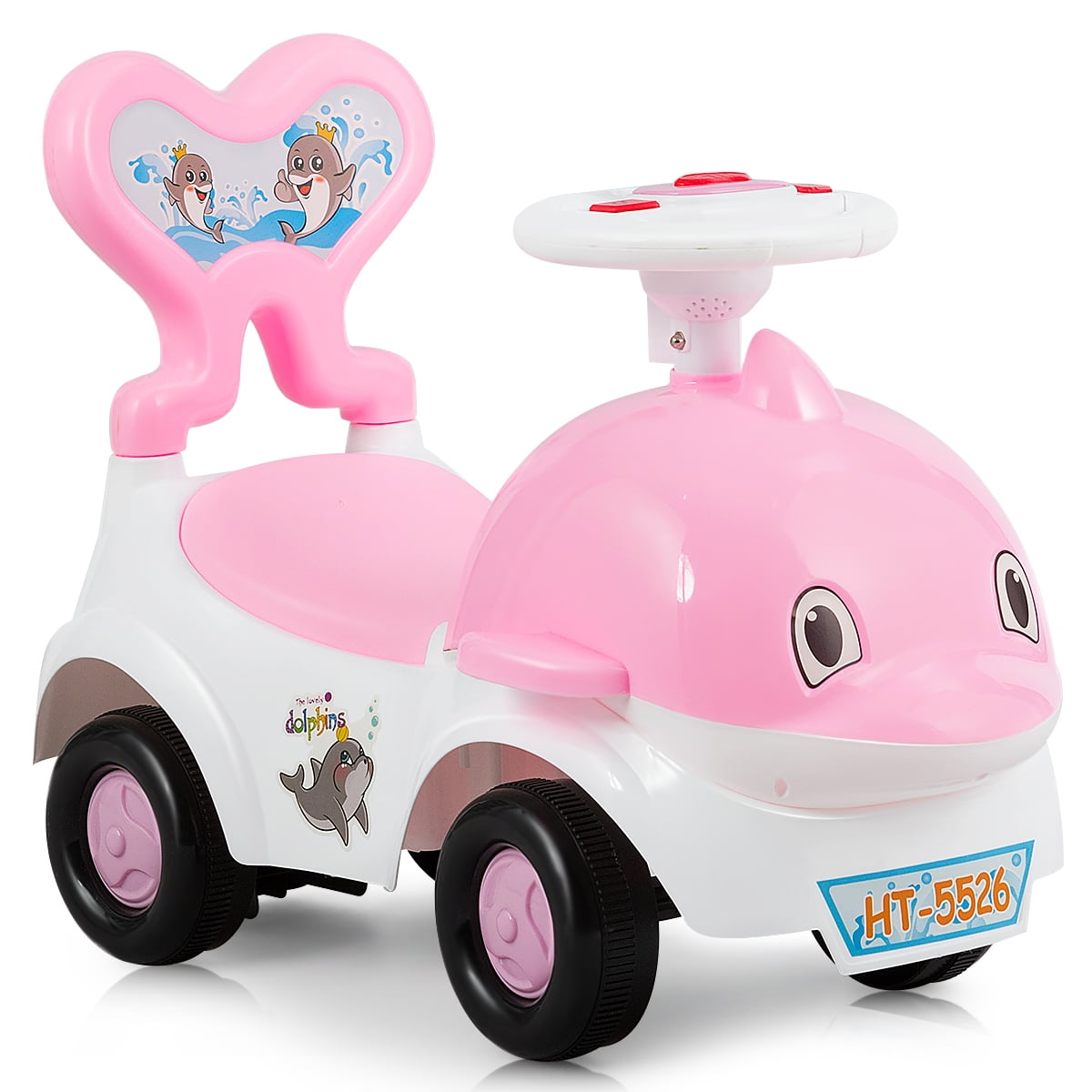 Creativity Car Ride-On Child Push Walker Pink Girls Toddlers 1-3 Years Fun New 