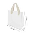 thumbnail image 3 of Unique Bargains 1 Pc Reusable Gift Bag Durable Lightweight Handle Gift Bag Beige, Transparent Large, 3 of 5