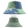 thumbnail image 5 of Unisex multicolor impreso sombrero Tie Packable pescador verano - Verde cro + azul vaquero Sunnimix Sombrero de cubo con estampado Tie Dye, 5 of 5