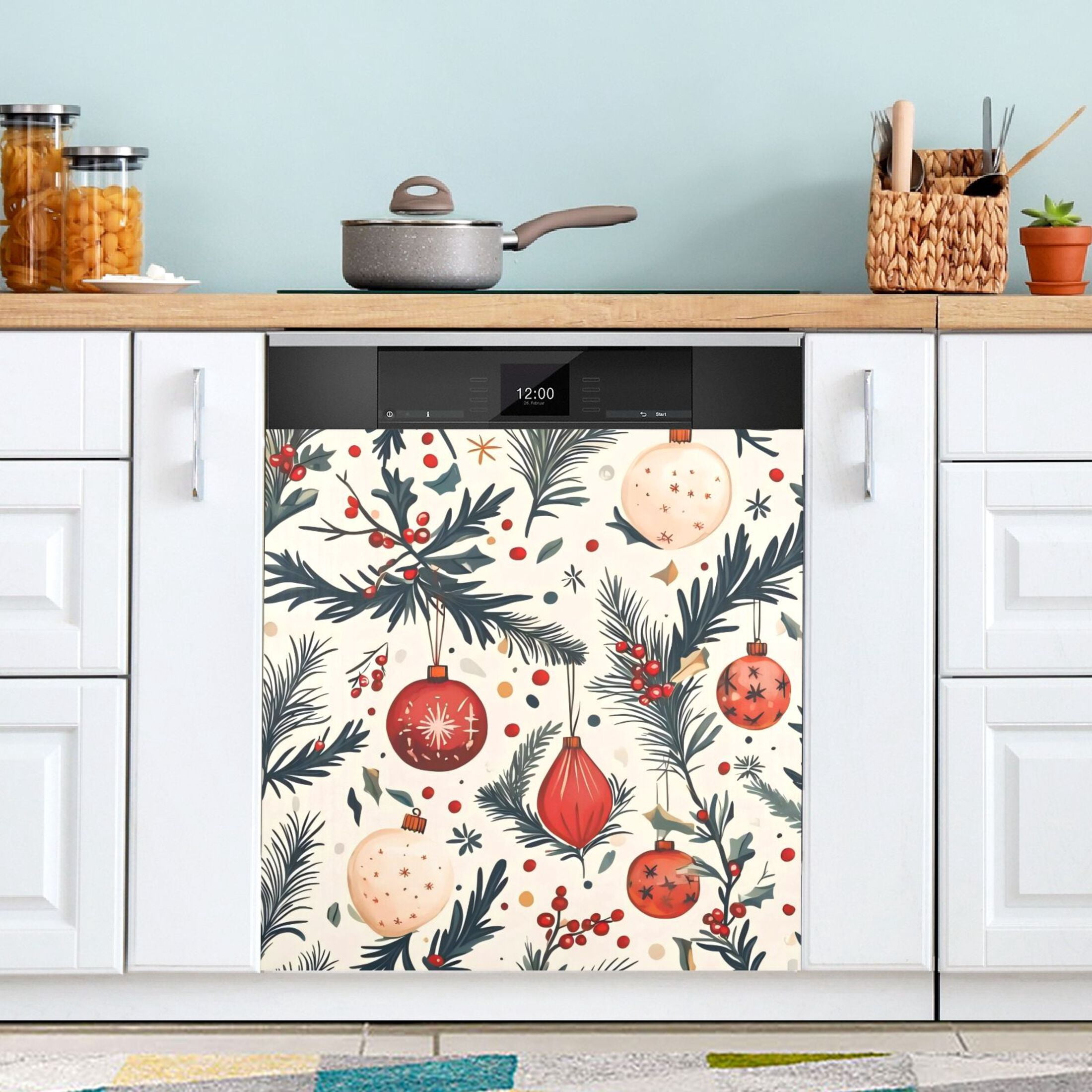 Dishwasher Magnetic Sticker 23x26 Inch Refrigerator Magnetic Sticker Washing Machine Magnetic Sticker Kitchen Panel Magnetic Sticker Home Decor Colored Ball