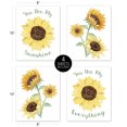 thumbnail image 3 of Sweet Jojo Designs Sunflower Yellow Green and Brown Unframed Wall Art Print 4 Piece Set, 3 of 6