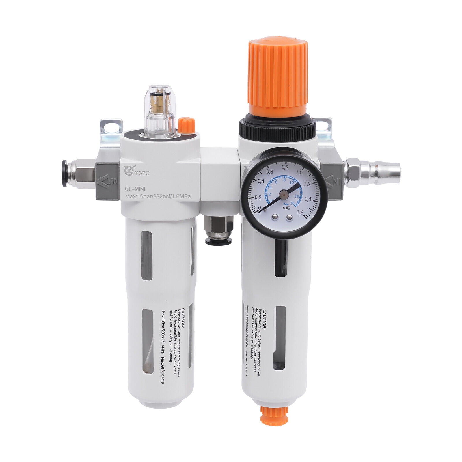 Tire Changer Air Pressor Oil Water Regulator Separator w/ Pressure Gauge 230psi