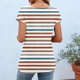 thumbnail image 6 of Haivin Womens Tops Casual Oversized Short Sleeve Sweatshirt Summer Striped Shirt Crewneck Pullover Loose T Shirts Blouse, 6 of 8