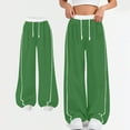 thumbnail image 2 of Hduncf Girls Boys Wide Leg Sweatpants Kids Elastic Waisted Baggy Athletic Pants Casual Workout Pants with Pockets Green 12-13Years, 2 of 8