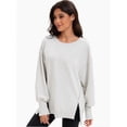thumbnail image 5 of Womens Oversized Crewneck Long Sleeve Shirts Pullover Sweatshirts, 5 of 7