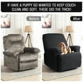 thumbnail image 5 of TAOCOCO Stretch Recliner Chair Slipcovers for Armchair, 4-Pieces Reclining Sofa Cover Black, 5 of 10