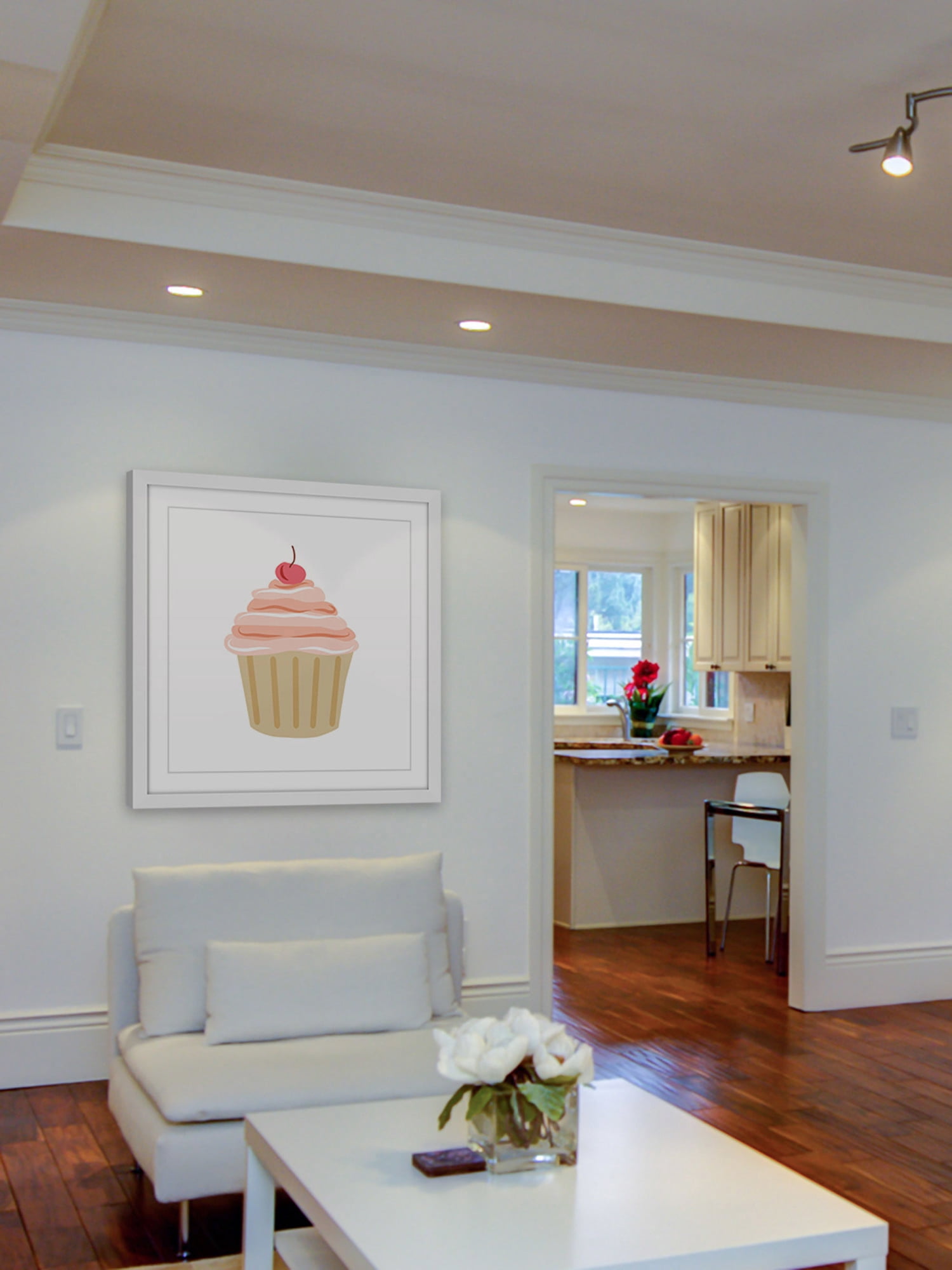 Marmont Hill Inc Marmont Hill - 'Cupcake Cherry' by Diana Alcala Framed Painting Print - Multi