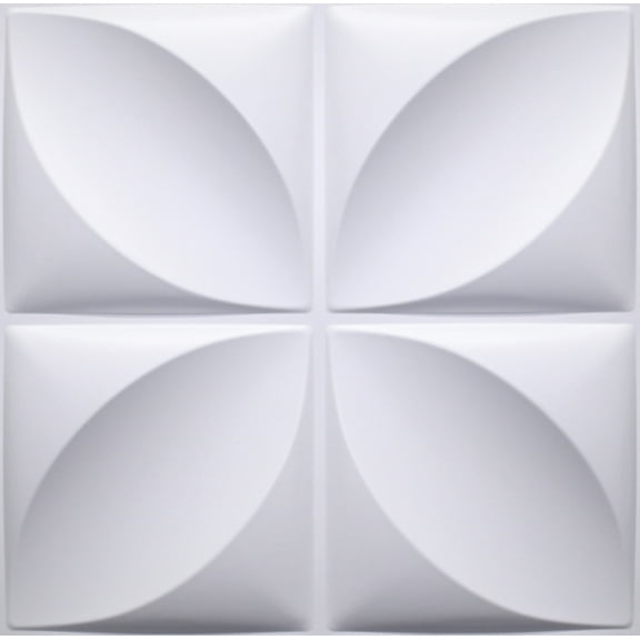 Dundee Deco 3D Wall Panels - Modern Wainscot Paintable White PVC Wall Paneling for Interior Wall Decor, Pack of 10, Covers 26.9 sq. ft