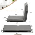 thumbnail image 3 of Yardi Yard Adjustable 6 positions Folding Lazy Man Sofa Chair Floor Chair-Gray, Gaming Chair Floor, Floor Chairs for Adults, No Assembly Required, 3 of 7