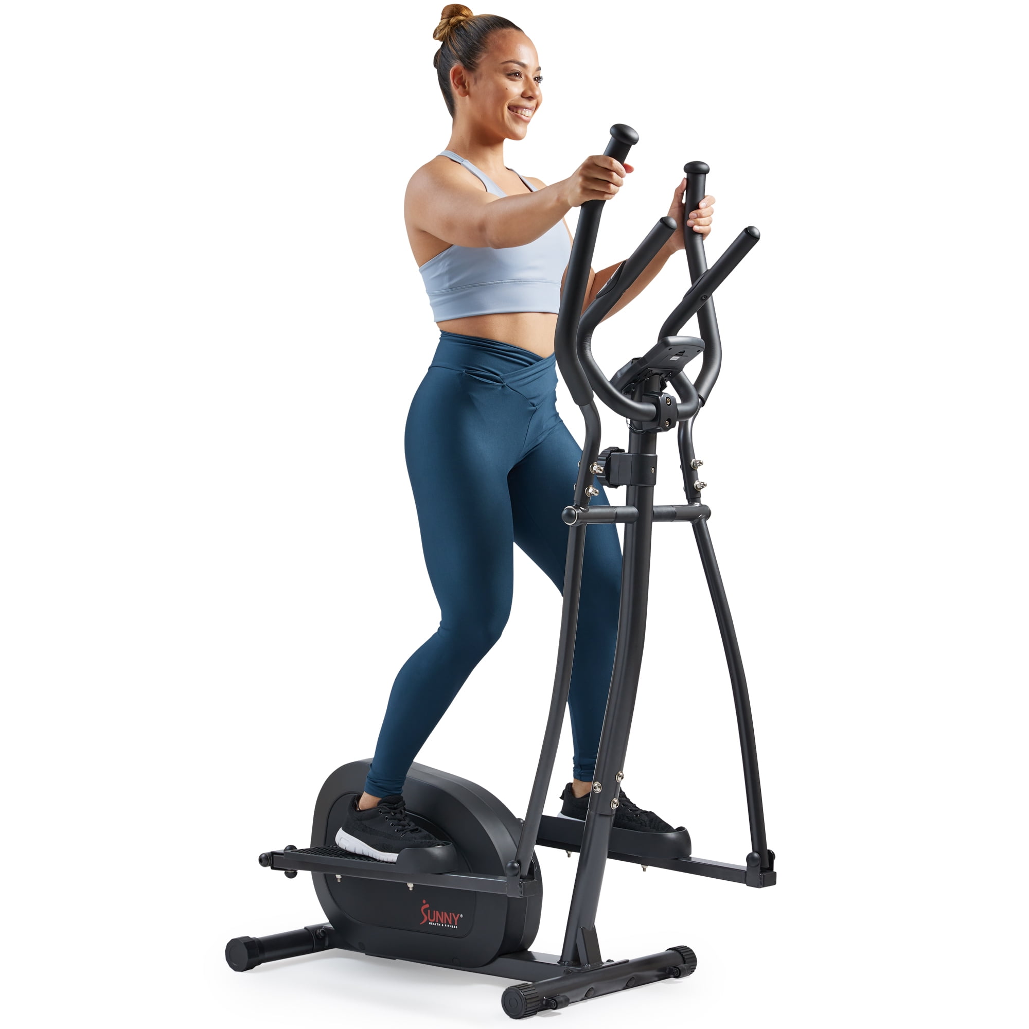 Sunny Health Fitness Indoor Magnetic Cardio Elliptical Essentials Series w Smart Bluetooth FREE SunnyFit App SF E322002 Walmart