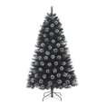 thumbnail image 1 of Holiday Time 6.5' pre-lit Branford Frosted Pine Black Tree, Black, 1 of 5