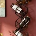 thumbnail image 2 of Southern Enterprises Vallejo Wall Mount Wine Storage Unit in Brushed Metal, 2 of 5