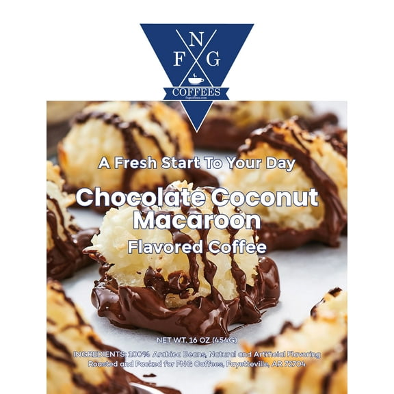 FNG Coffees- Chocolate Coconut Macaroon DECAF Flavored Coffee- Ground