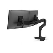 LX Dual Direct Mount Monitor Arm with Low Profile Clamp, Matte Black